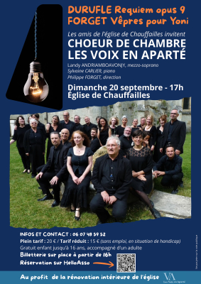 Concert Choeur de chambre : Les Voix en aparté