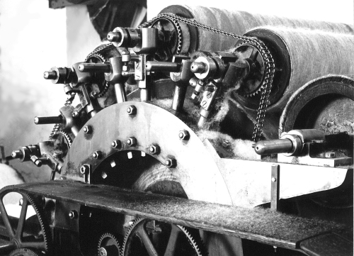 Visite de l'atelier de filature