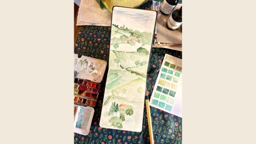 Atelier collectif d’aquarelle – Paysage du Brionnais