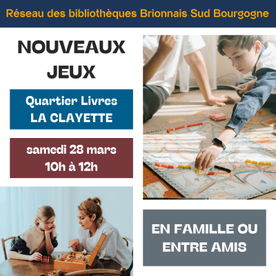 Nouveaux jeux à la bibliothèque !