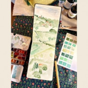 Atelier collectif d’aquarelle – Paysage du Brionnais
