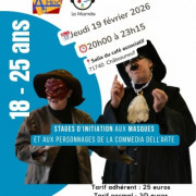 Atelier d'initiation au personnages et masques de la commedia dell'arte
